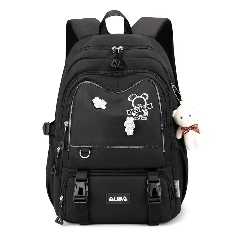 YIYUEQIANLI Kids School Backpack — Large Waterproof Book Bag for Girls