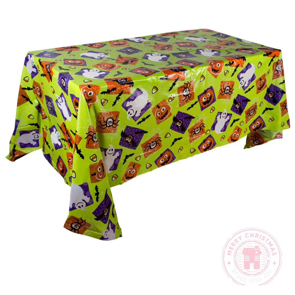 Seasonal Pattern Tablecloth — Festive Holiday Decoration for Parties