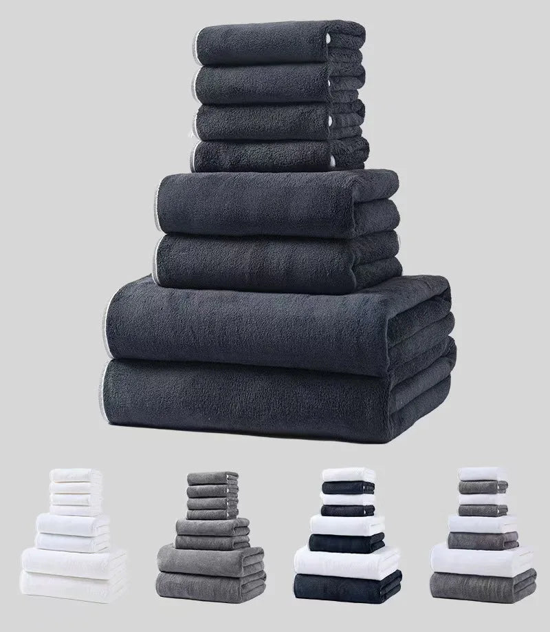 8 Piece Cotton Towel Set — Ultra Absorbent Bathroom Essentials