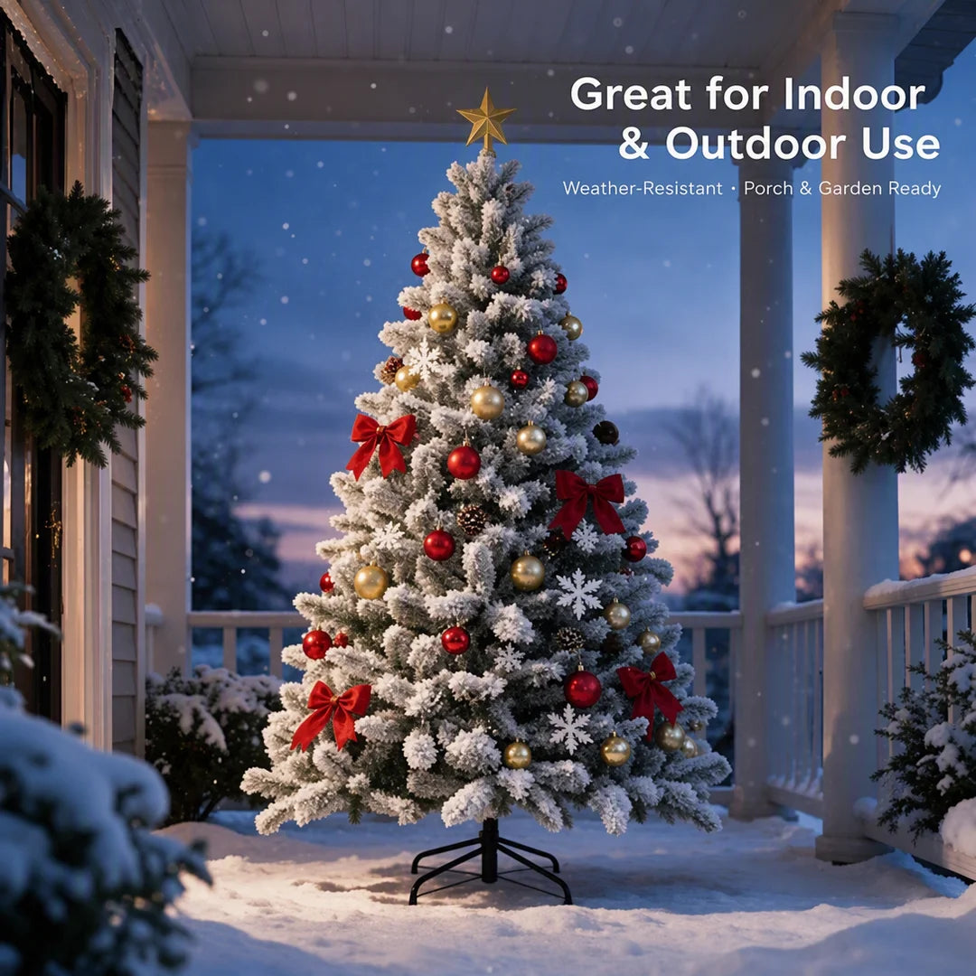 6ft Artificial PVC Fir Christmas Tree — Full Lush Design with Metal Stand