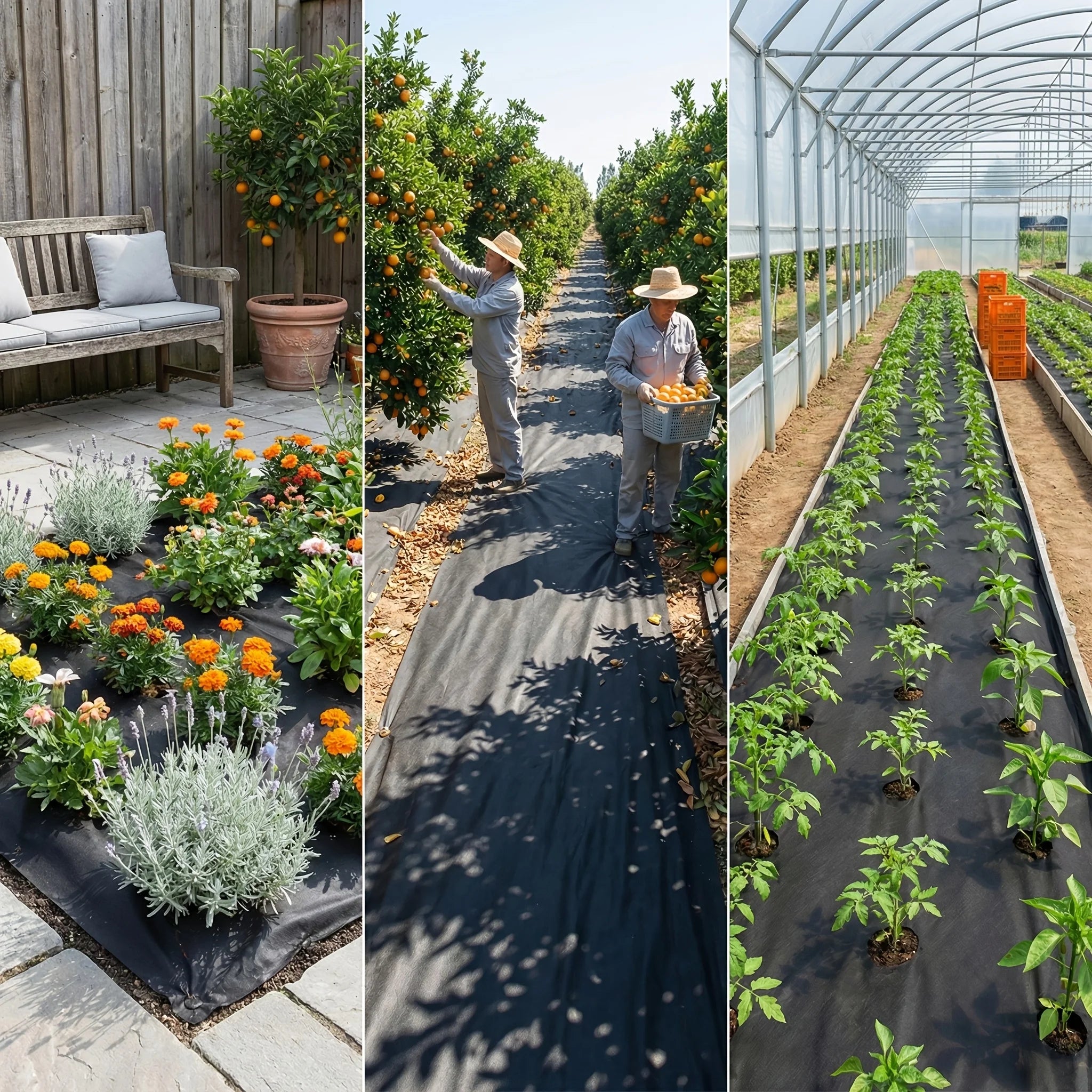 Perforated Weed Barrier Fabric — Breathable Non-Woven Garden Mat