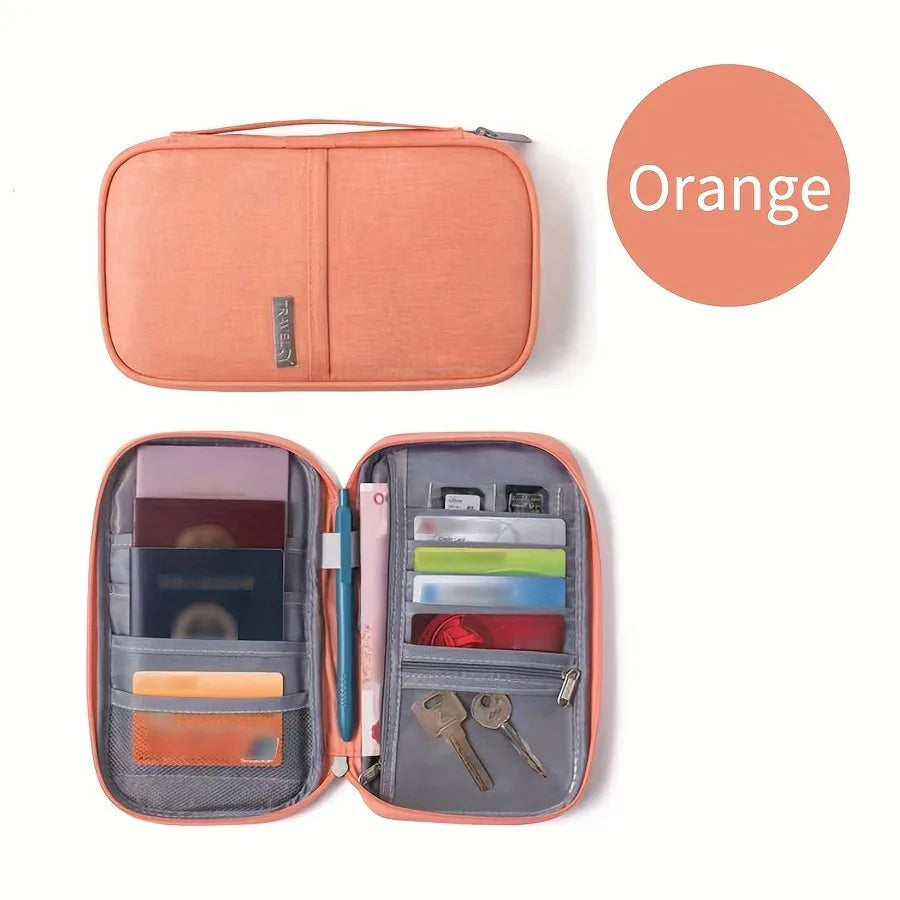 Portable Travel Passport Holder — Multi-Functional Document Organizer