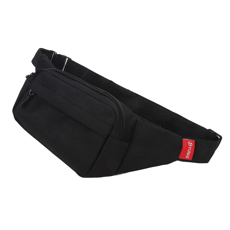 Unisex Canvas Waist Bag — Casual Crossbody Shoulder Pack for Sports