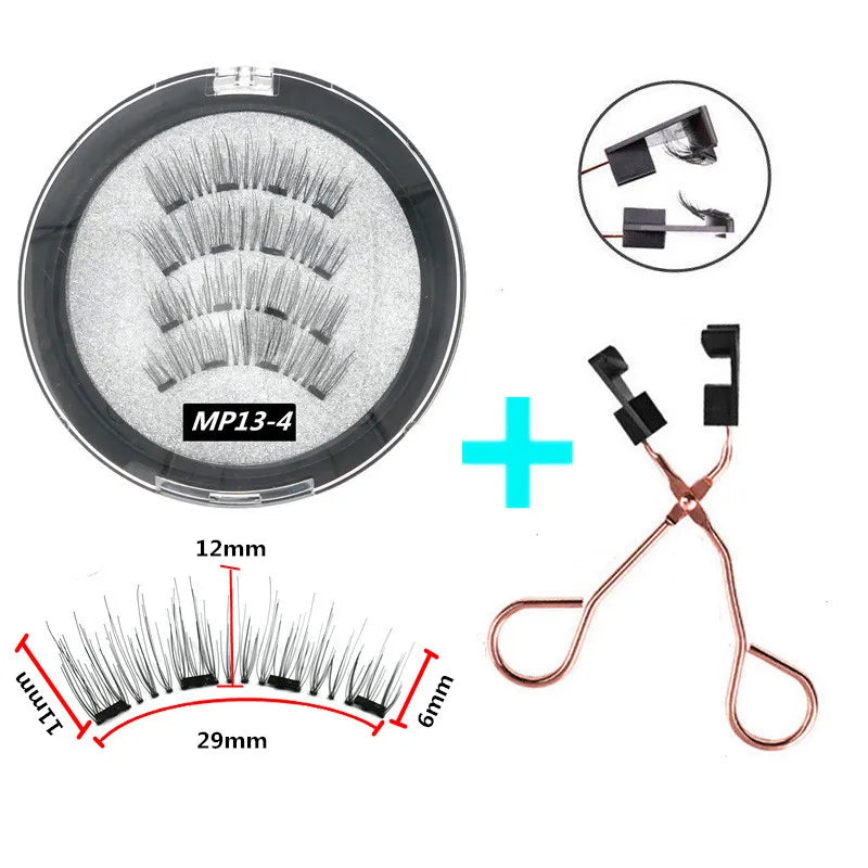 Anlinnet Magnetic False Eyelashes — Glue-Free 3D Handmade Lash Set