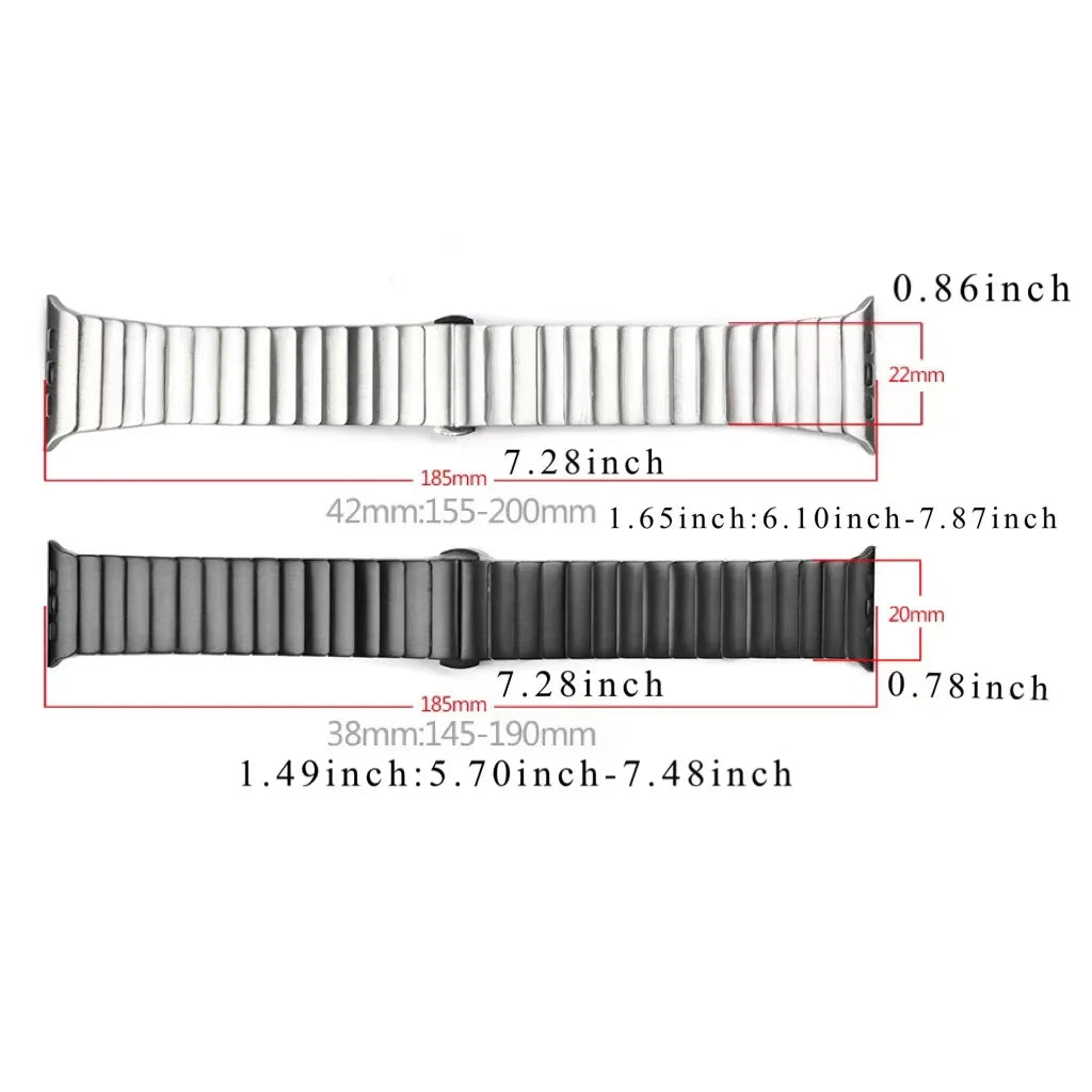 LHDWY Stainless Steel Watch Band — Elegant Bracelet Strap for Smartwatches