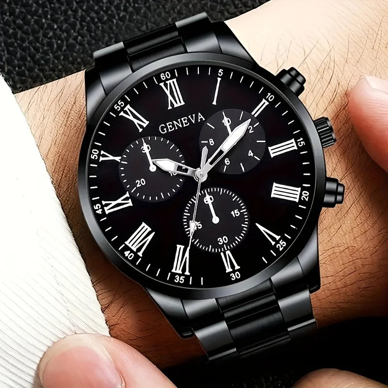 RUNERR Men's Quartz Watch — Stylish Stainless Steel Sport Wristwatch