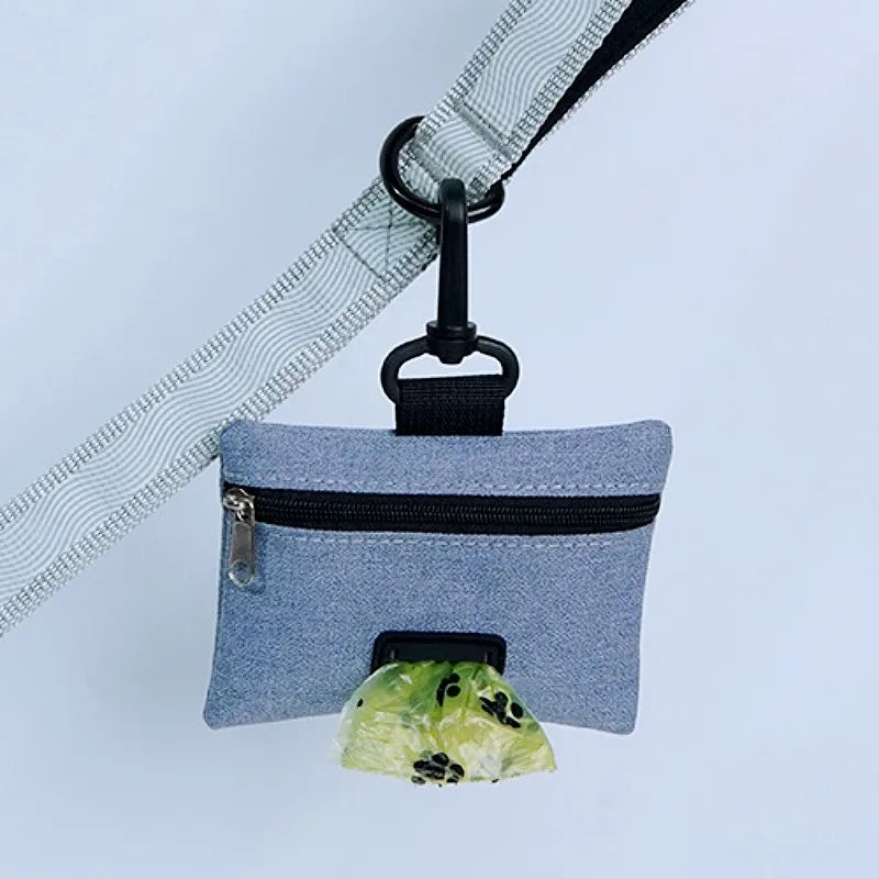 Portable Dog Poop Bag Dispenser — Hanging Oxford Cloth Holder for Walks