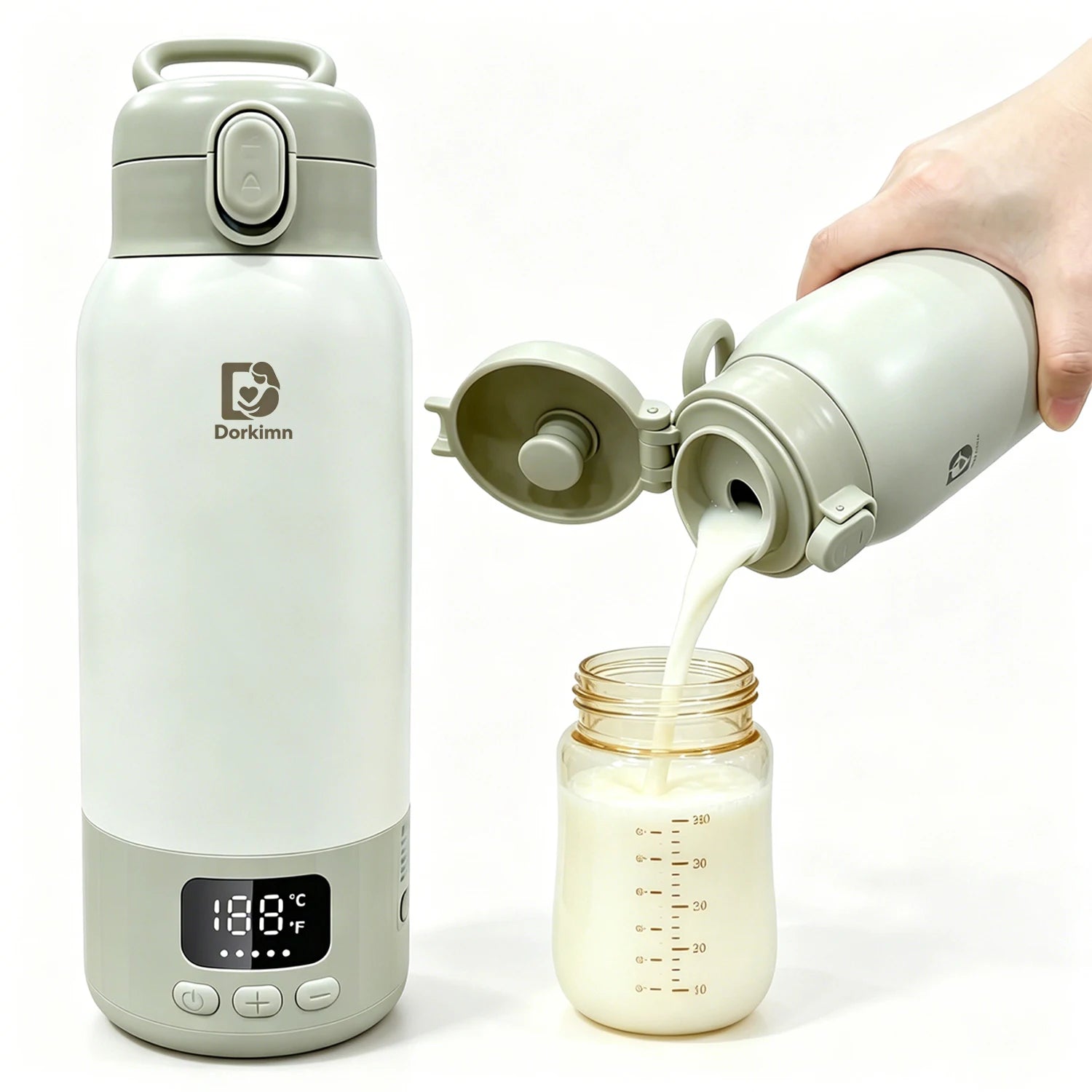 USB Rechargeable Heated Water Bottle — 500ml Digital Display Thermos