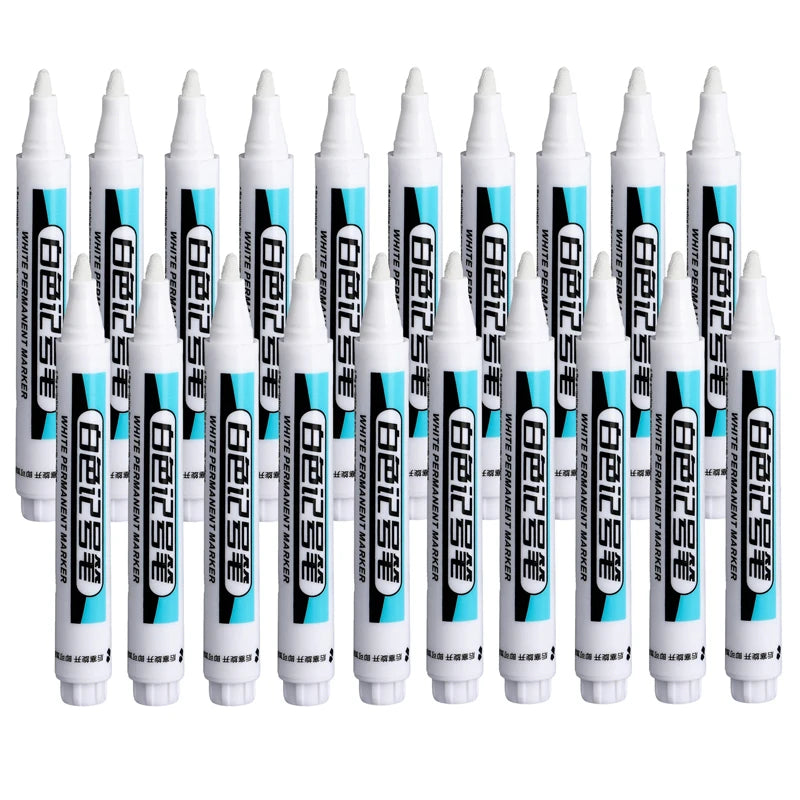HOPK White Permanent Marker Pens — Multi-Surface Paint Pen Set