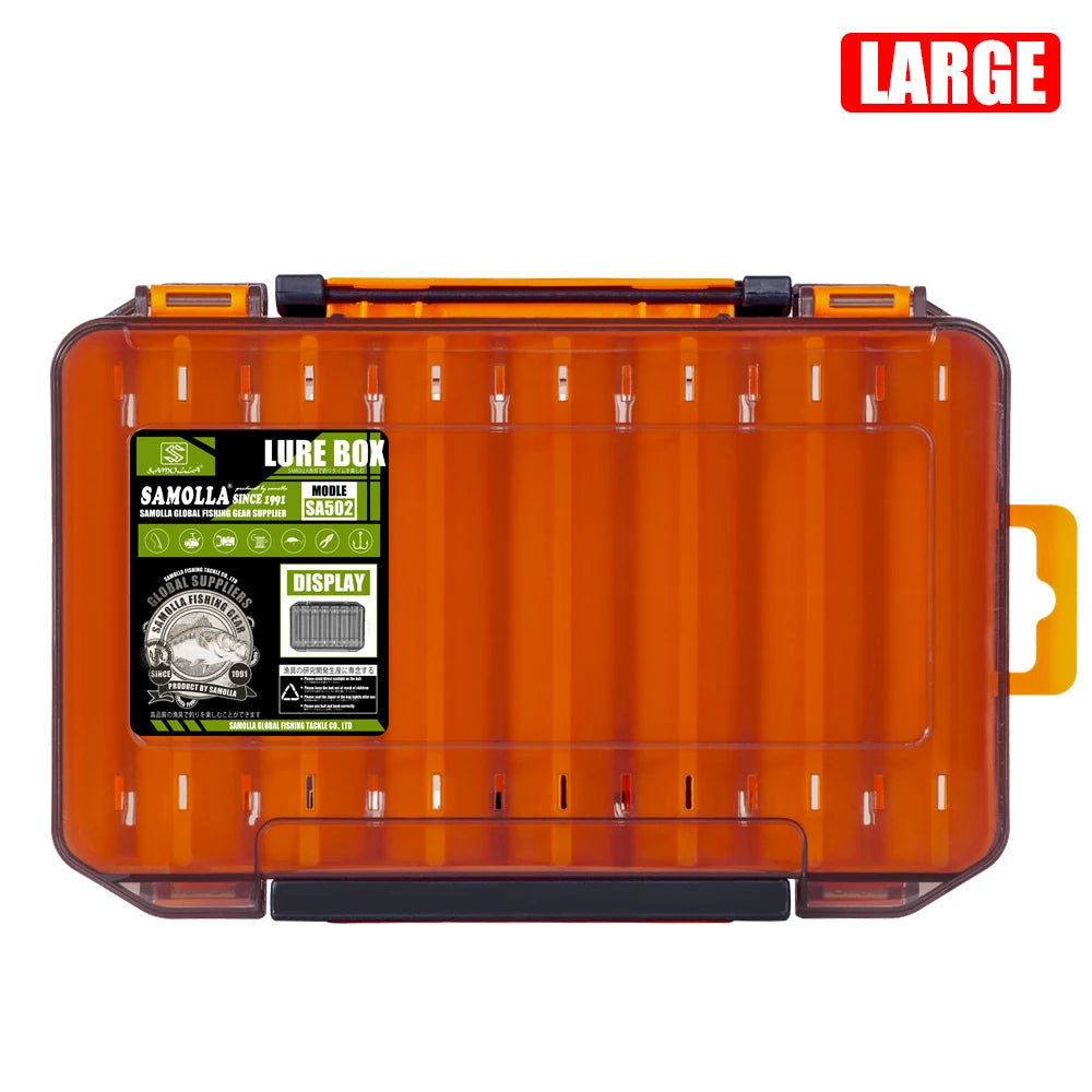 SAMOLLA Fishing Tackle Box — 14 Compartment Lure and Hook Organizer
