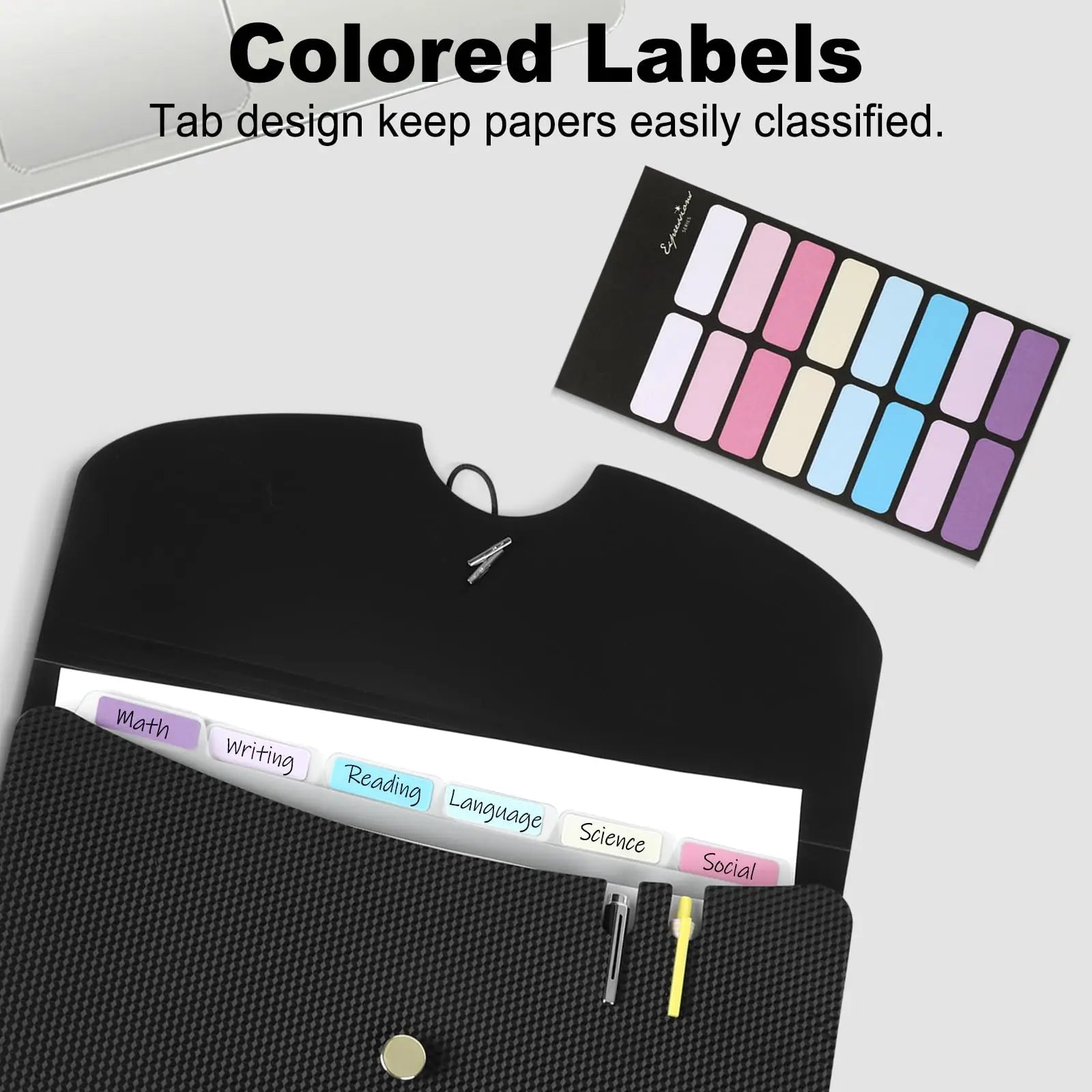 Expanding File Folder — 7 Pocket Accordion Organizer for A4 & Letter
