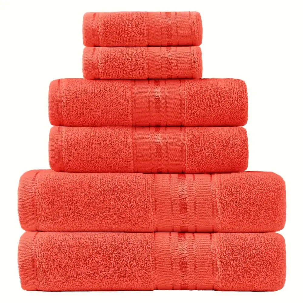 Luxury 6-Piece Cotton Towel Set — Super Absorbent Bathroom Collection