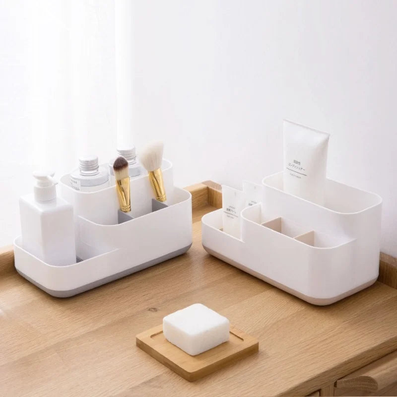 Creative Makeup Organizer Box — Multi-Compartment Cosmetic Storage with Drawer