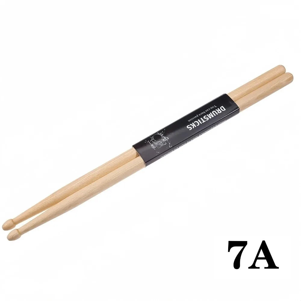 Premium Maple Wood Drumsticks — Durable Percussion Sticks for Jazz and Rock