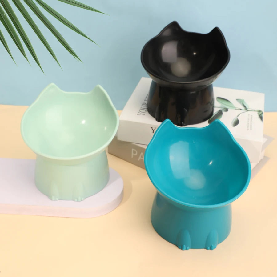 Elevated Cat Feeding Bowl — Anti-Tip Raised Dish for Neck Protection