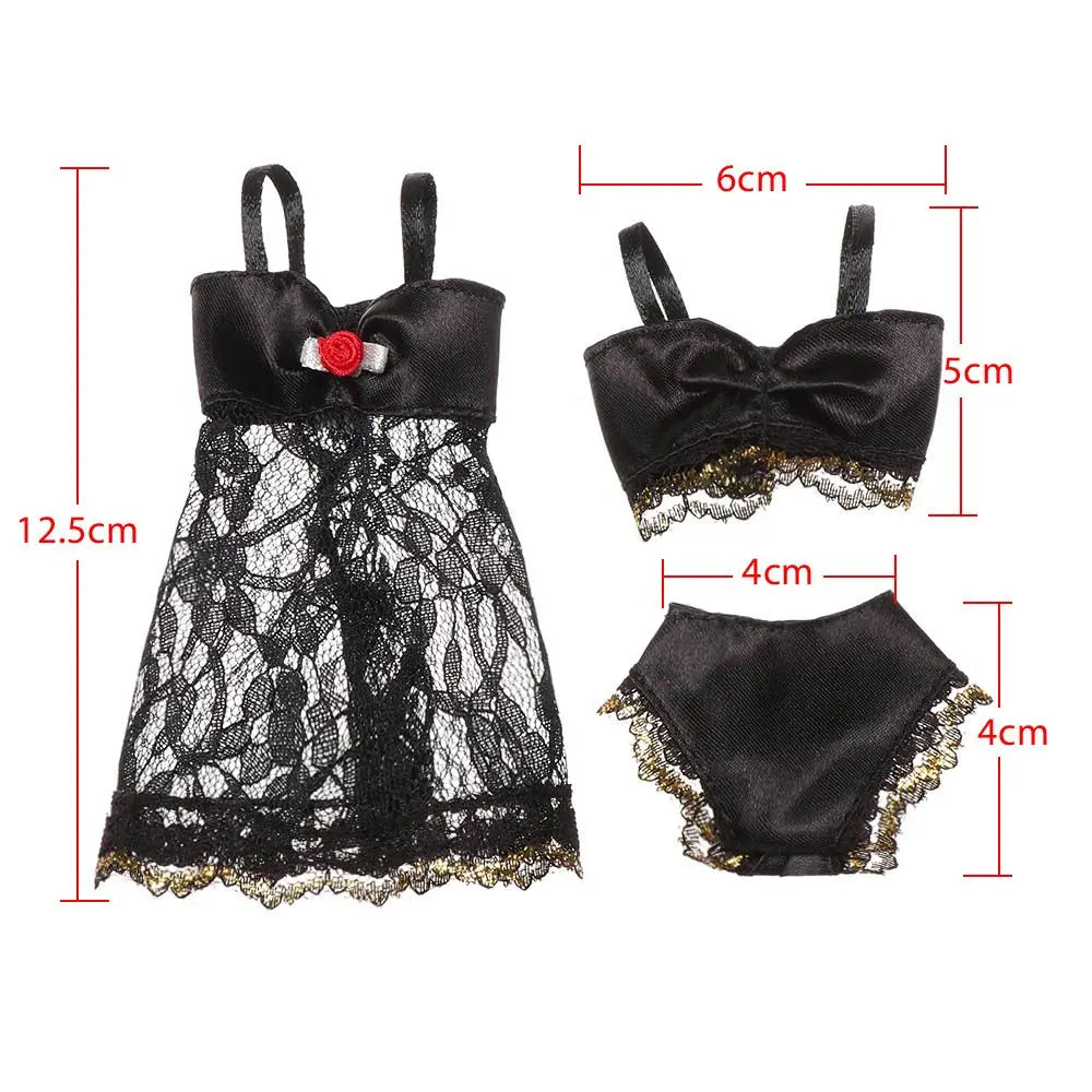 Lace Doll Night Dress Set — Fashionable Pajamas for 25-30cm Dolls