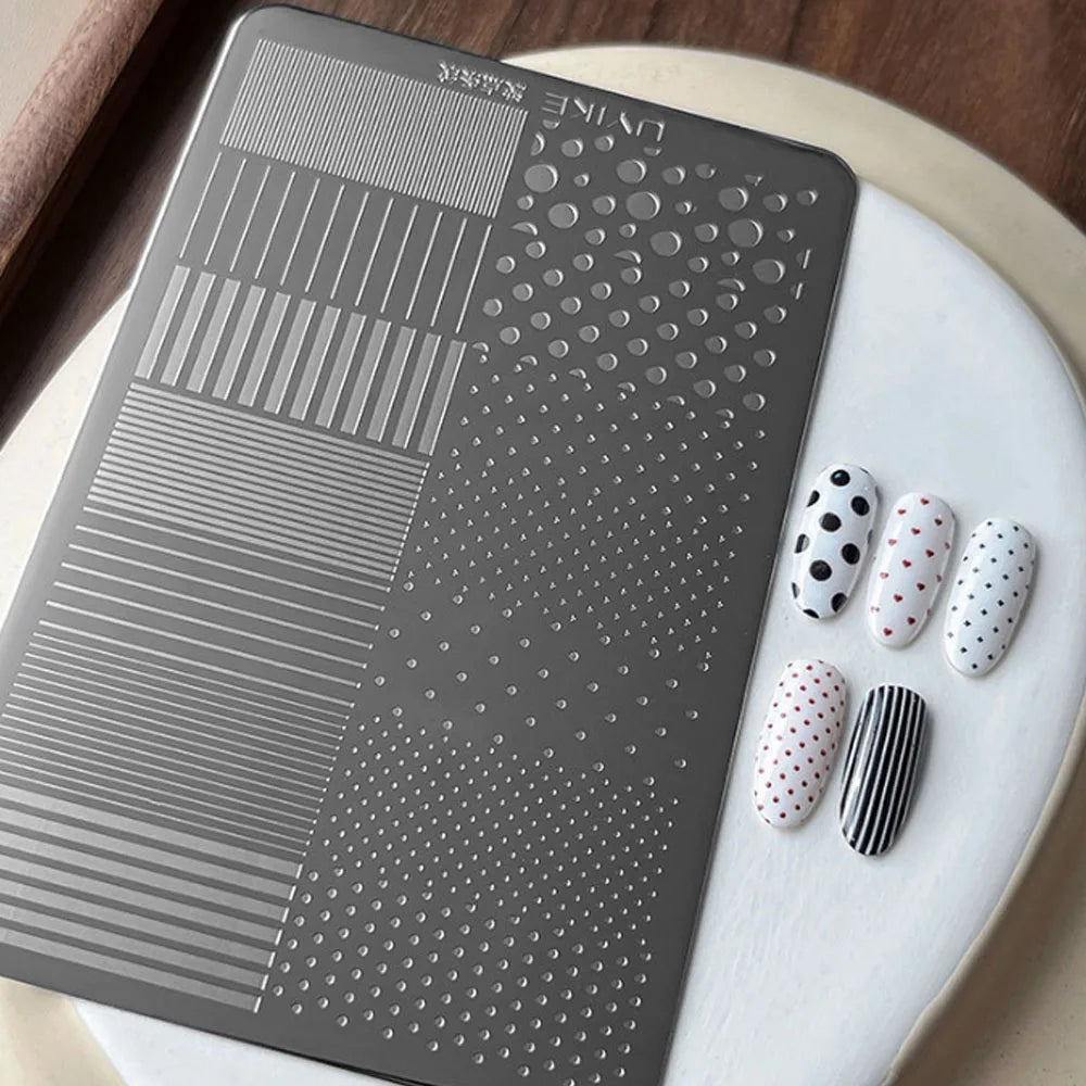 Stainless Steel Nail Stamping Plates — Precision Pattern Transfer Tool