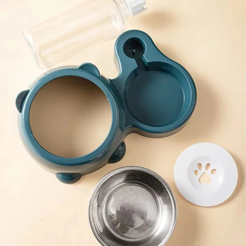 Automatic Pet Feeder and Water Dispenser — Integrated Feeding System, Gravity Fed
