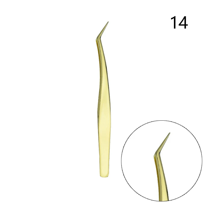JCSYFAC Lash Extension Tweezers — High Precision Stainless Steel Beauty Tool