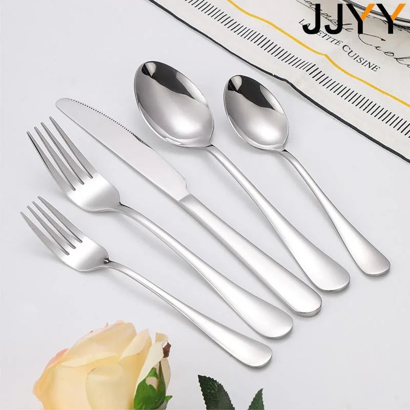 STONEGO 5-Piece Stainless Steel Flatware Set — Premium Cutlery for Dining & Travel
