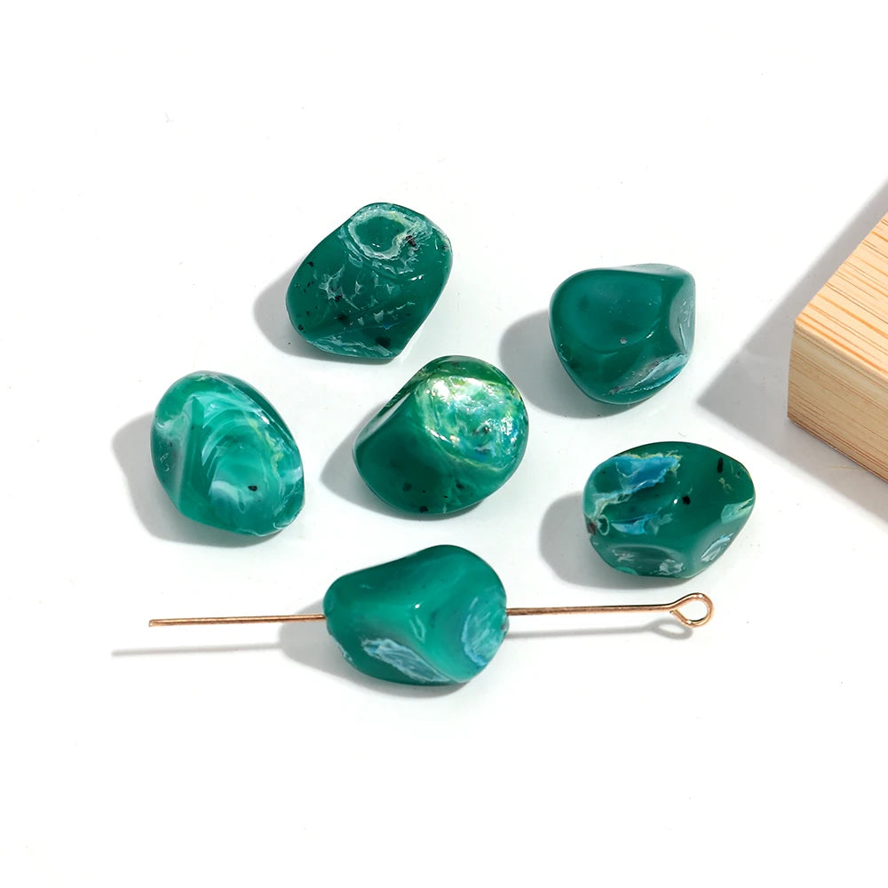 Colorful Acrylic Irregular Geometric Beads — 30pcs Loose Spacer Stones for DIY Jewelry