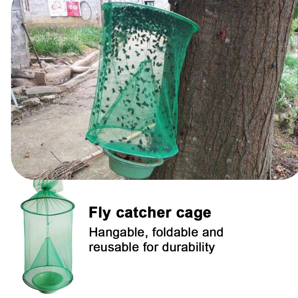 Hanging Fly Net Trap — Reusable Folding Insect Catcher for Garden