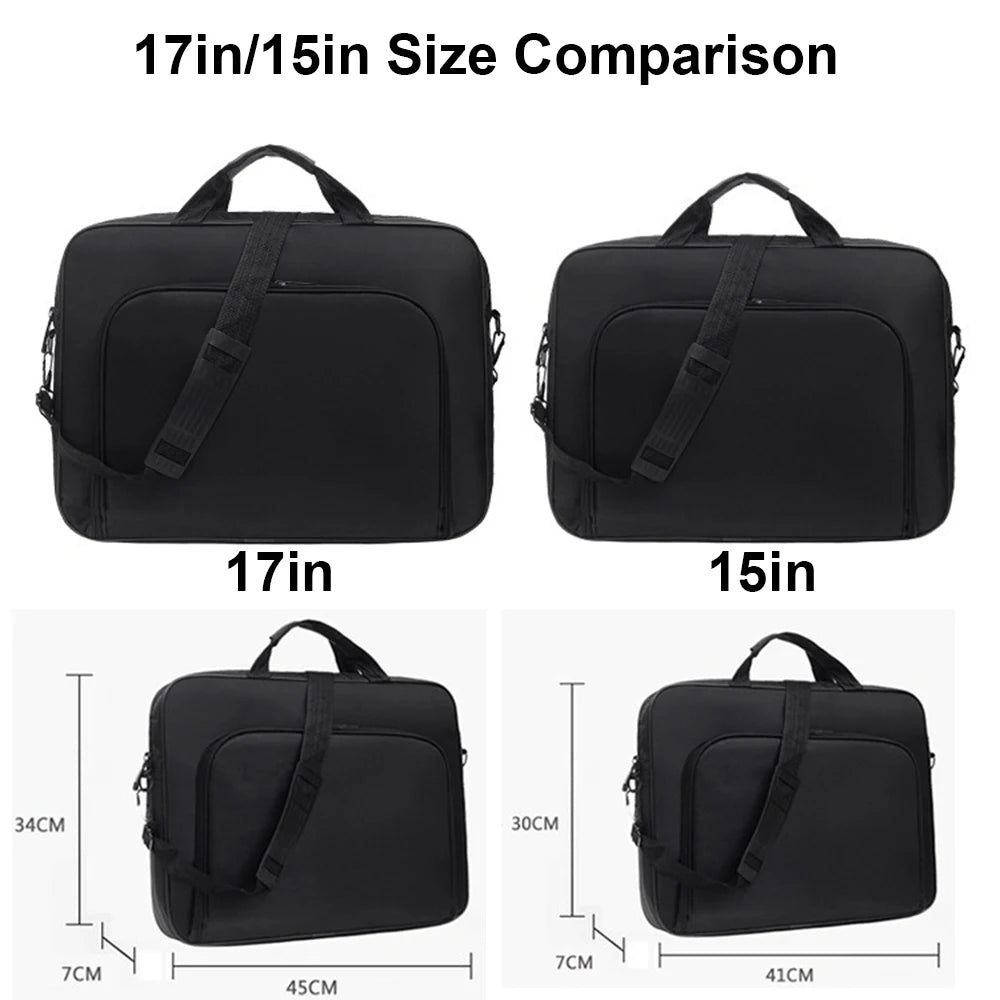 Professional Nylon Laptop Briefcase — Water Resistant Business Shoulder Bag