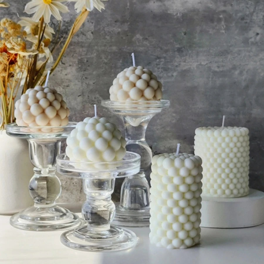 Nordic Bubble Cube Scented Candle — Soy Wax Aromatherapy Decor