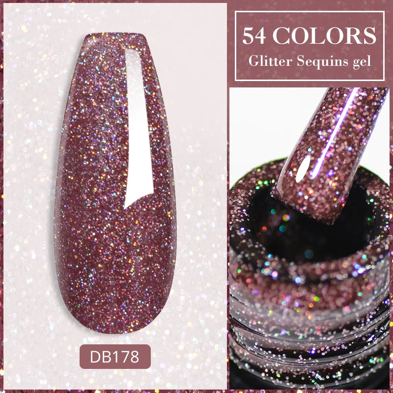 Mtssii Reflective Glitter Gel Nail Polish — Sparkling Holographic Effect