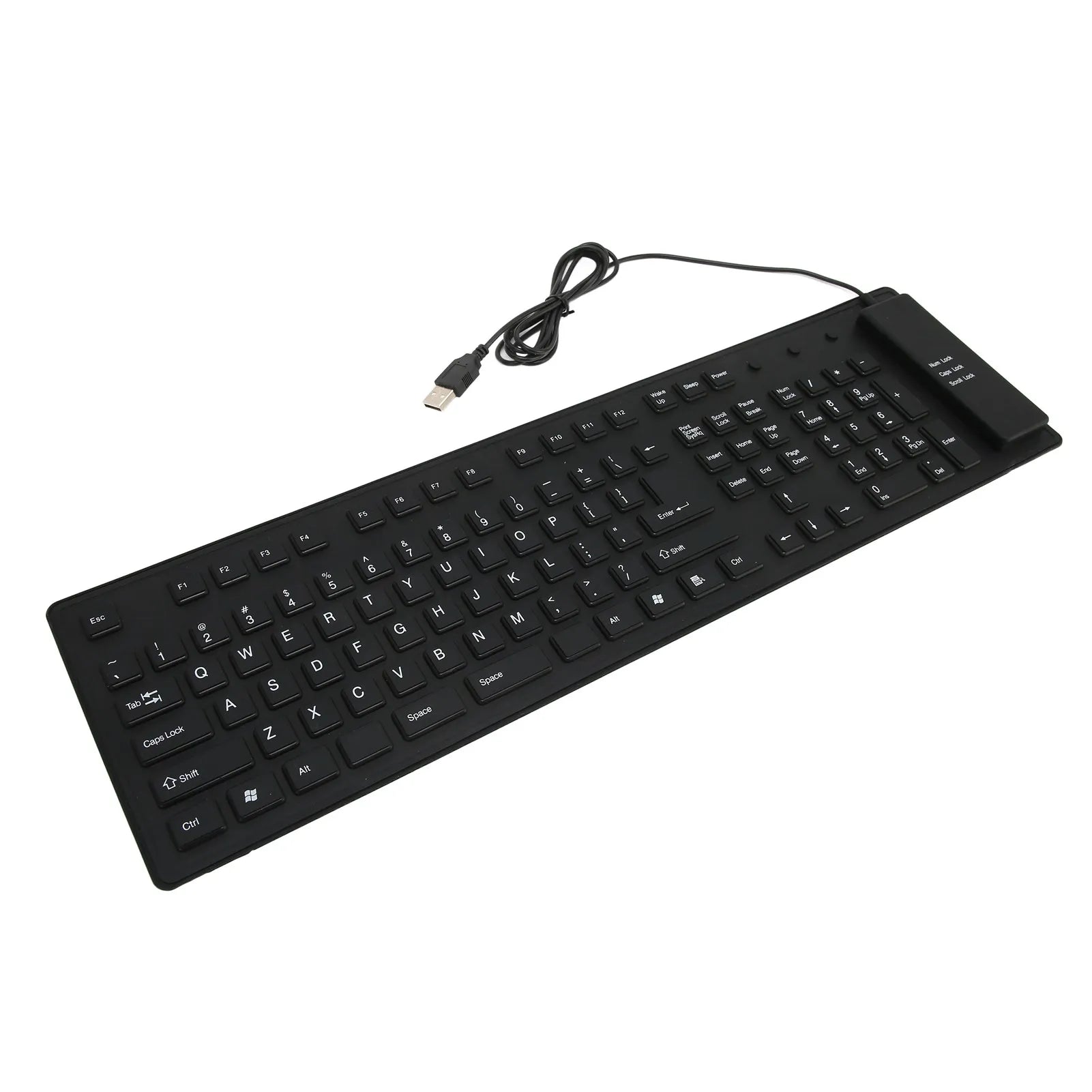 VBESTLIFE Foldable Silicone Keyboard — Waterproof USB Wired Typing Solution