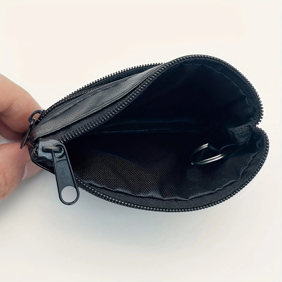 Compact PU Leather Coin Purse — Small Zippered Wallet for Change & Keys