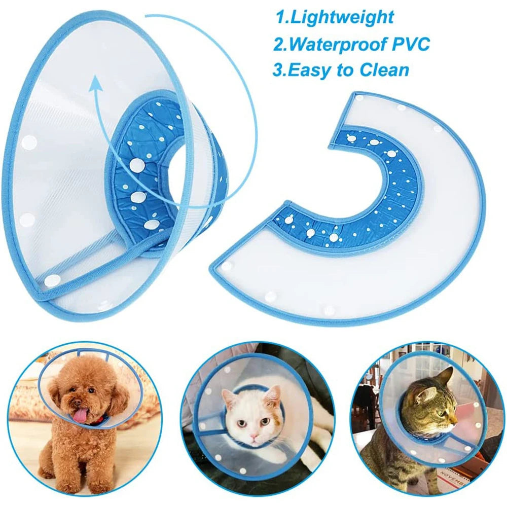 Pet Recovery Elizabethan Collar — Soft Padded Cone for Wound Healing