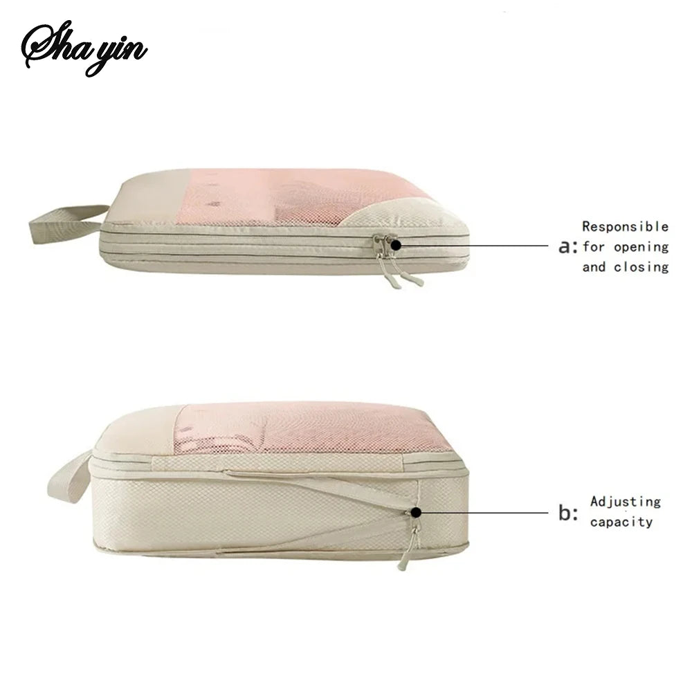 Compressed Clothing Storage Bag Set — Space-Saving Travel Organizer