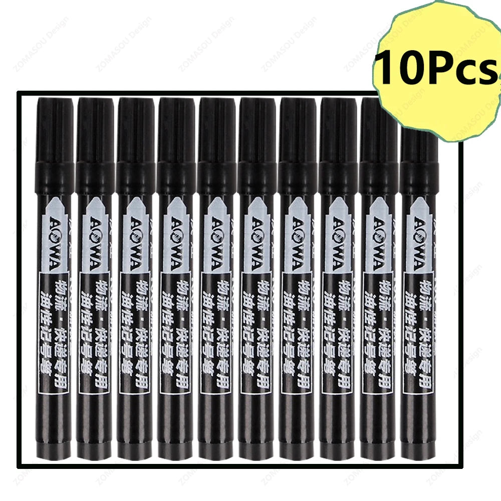 Permanent Oil-Based Marker Pens — Waterproof Quick-Dry Ink for Metal and Glass