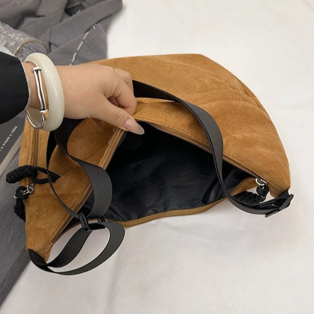 macroupta Retro Hobo Bag — Large Capacity Minimalist Shoulder Bag