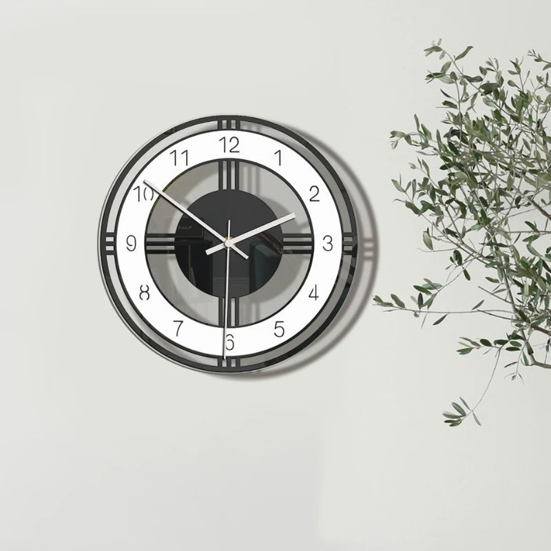 Modern Acrylic Wall Clock — Silent Circular Timepiece for Home Decor