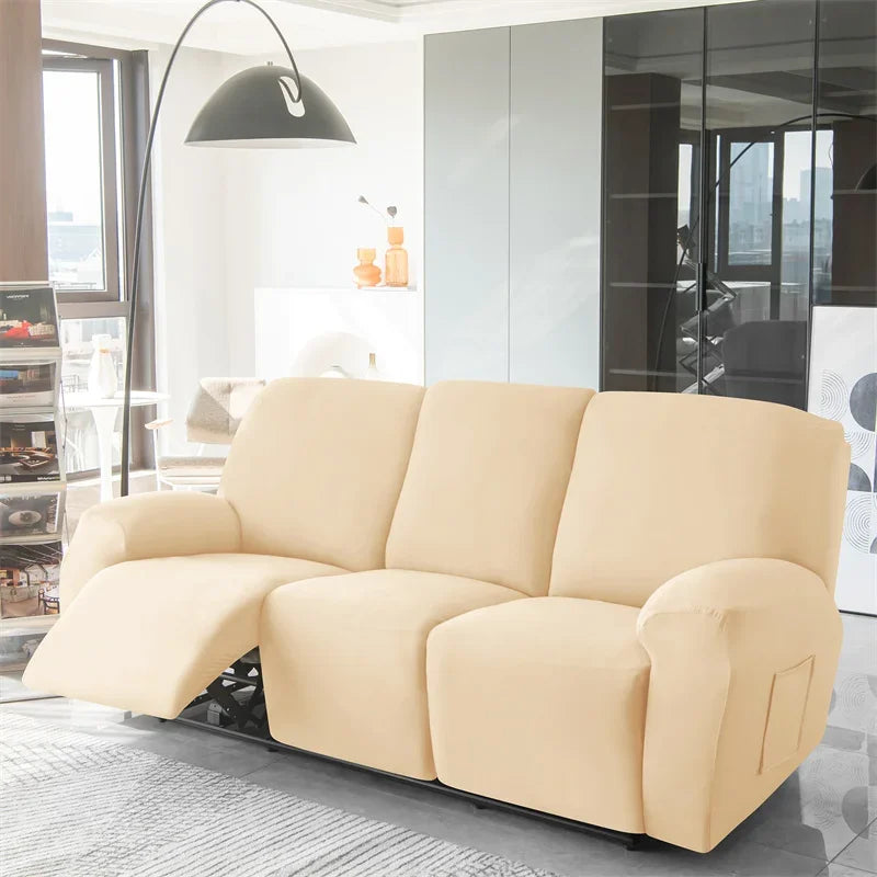 Yupartex Recliner Sofa Cover — Soft Polyester Slipcover for 1, 2, or 3 Seaters