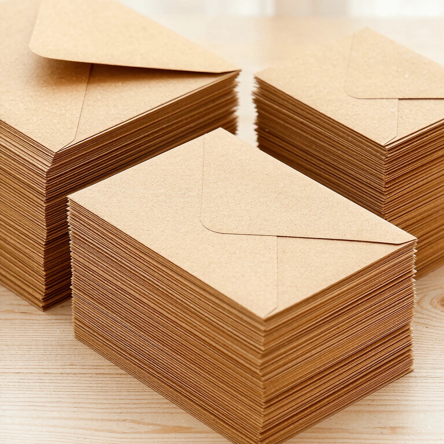 Small Kraft Paper Envelopes — 50 Piece Set for DIY Crafts and Invitations