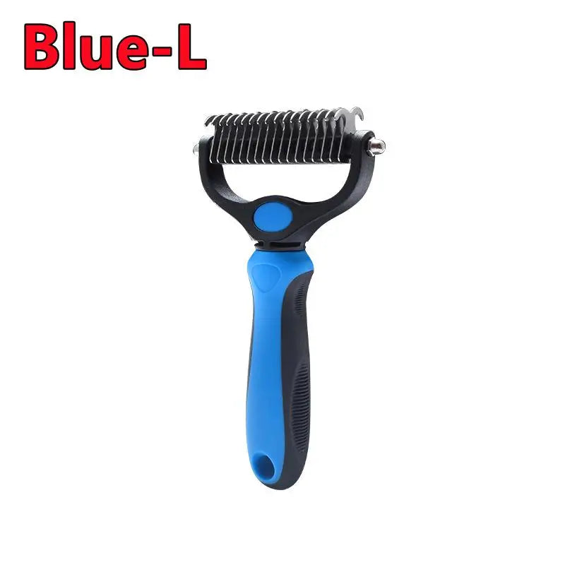 Pet Deshedding Brush — Professional Fur Remover & Knot Cutter