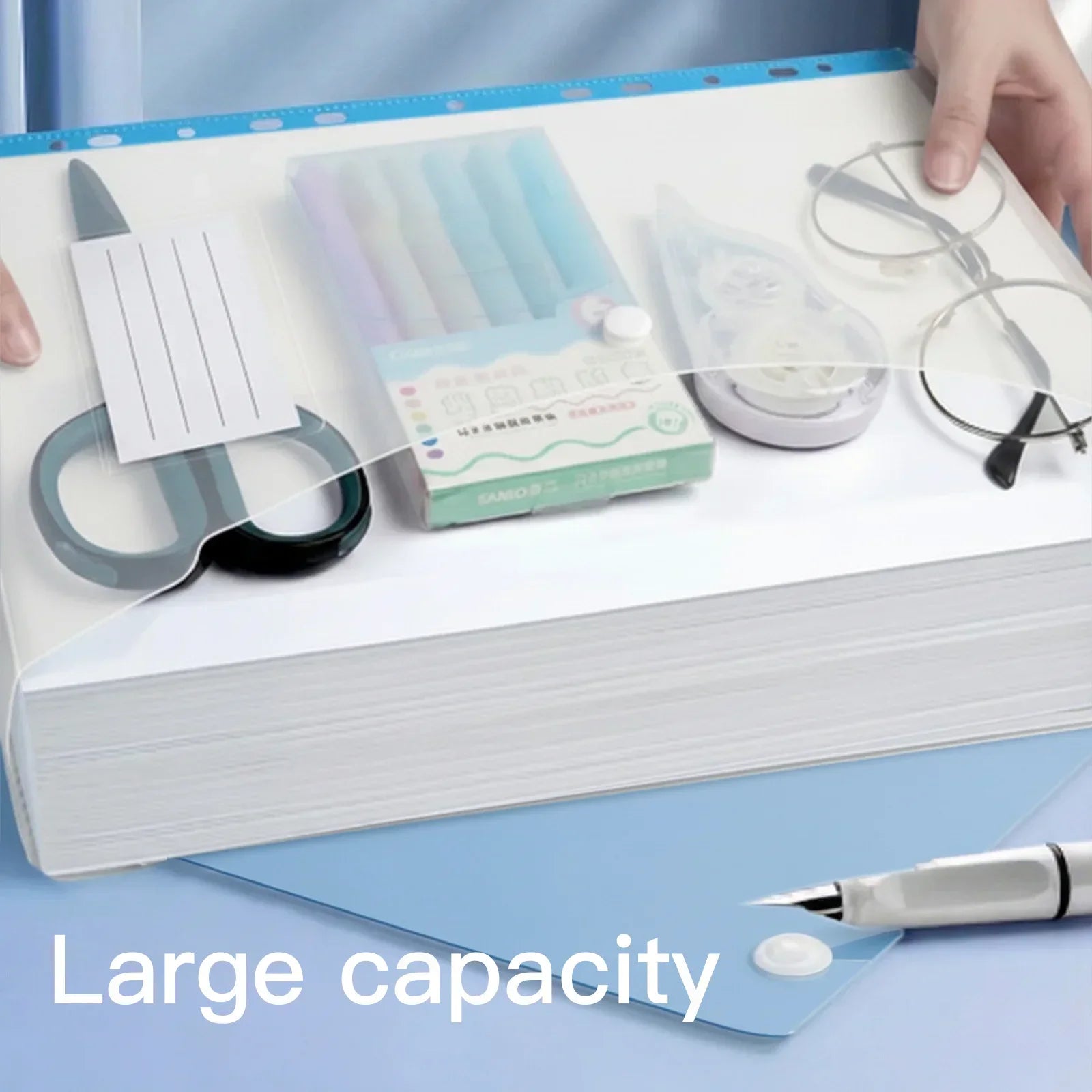 A4 Button Binder Folders — Heavy-Duty File Organizers with Locking Mechanism