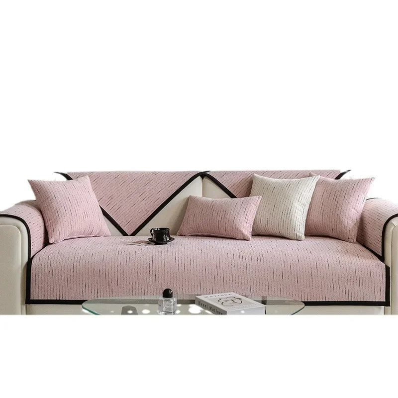 Chenille Sofa Cover Towel — Non-Slip Fabric Protector for Furniture