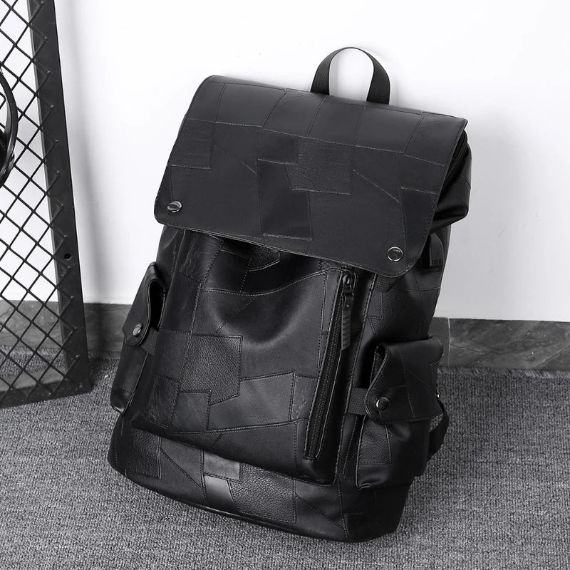 Ankeloo Business Men's Laptop Backpack — Urban PU Leather Travel Bag