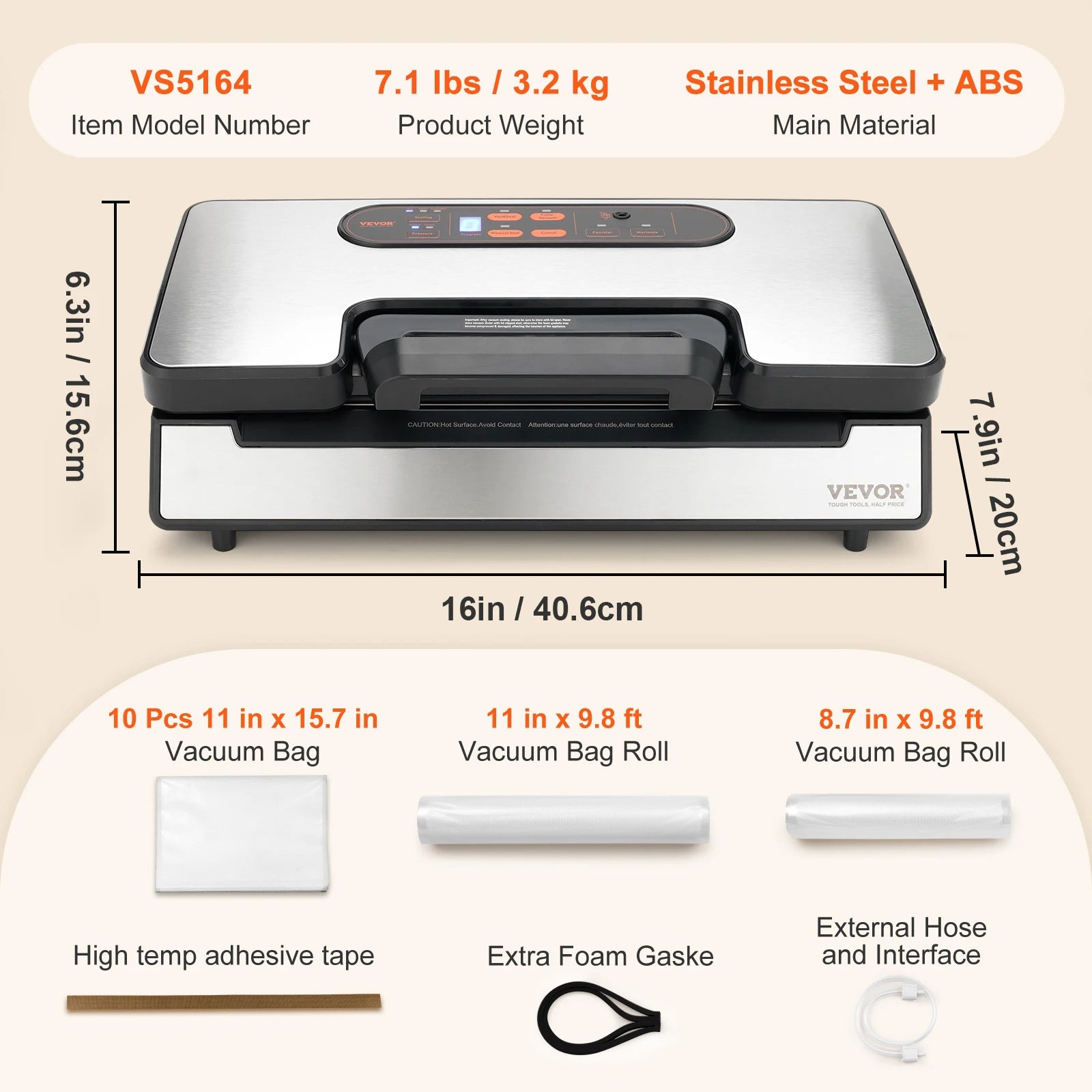 SucceBuy Commercial Vacuum Sealer Machine — Automatic Food Packaging System