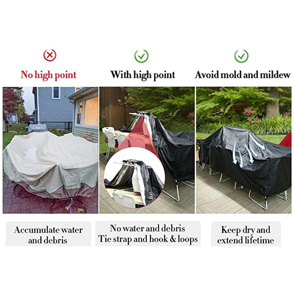 All-Weather Garden Furniture Cover — Waterproof Oxford Fabric Protector