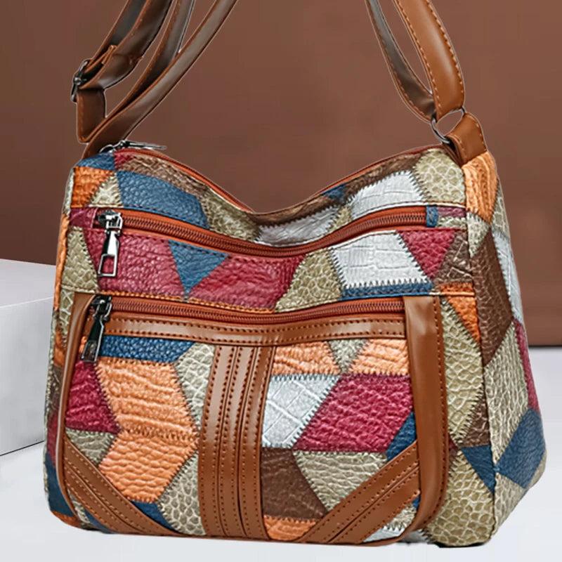Women's Geometric Crossbody Bag — Lightweight Multi-Layer Shoulder Purse