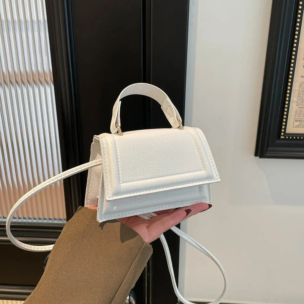 Women's Mini Square Handbag — Versatile Crossbody & Top Handle Bag