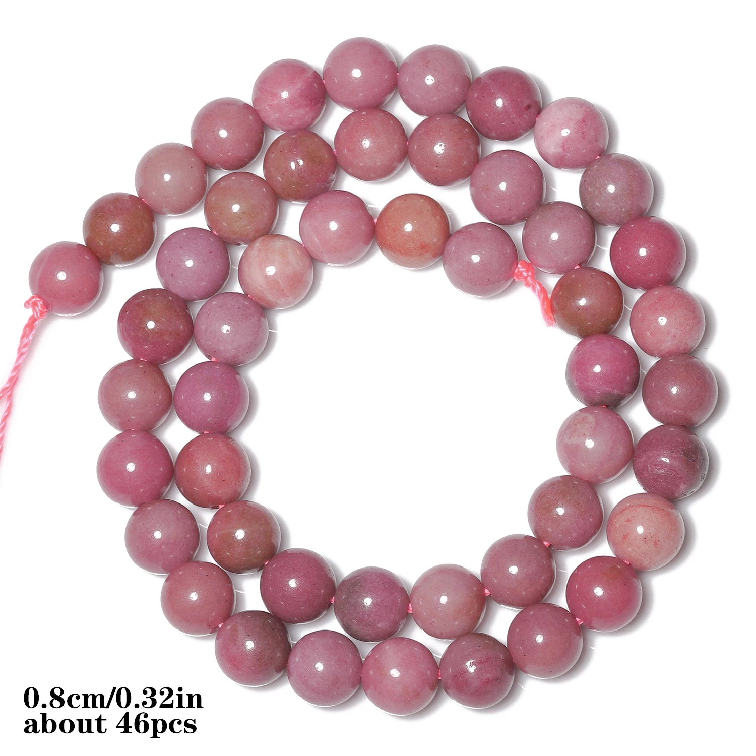 Natural Rhodonite Stone Beads — Multi-Shape Charms for DIY Jewelry Making