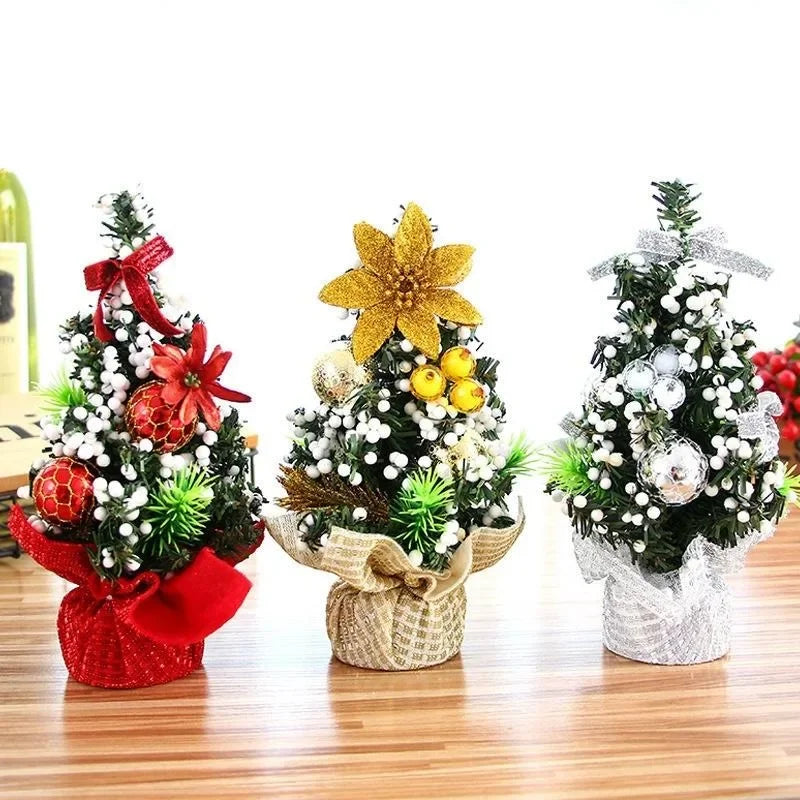 Miniature Christmas Tree Ornament — Festive Desk Decor for Home or Office