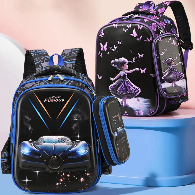 SOATIM Kids School Backpack — Waterproof Orthopedic Book Bag for Boys and Girls