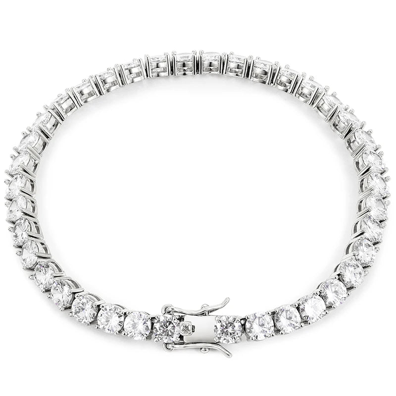 ICEOUTBOX Moissanite Tennis Bracelet — D VVS1 Sterling Silver Jewelry